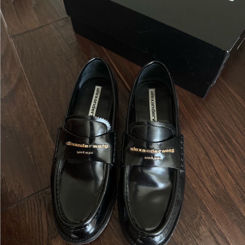 Alexander Wang Black Leather Loafers